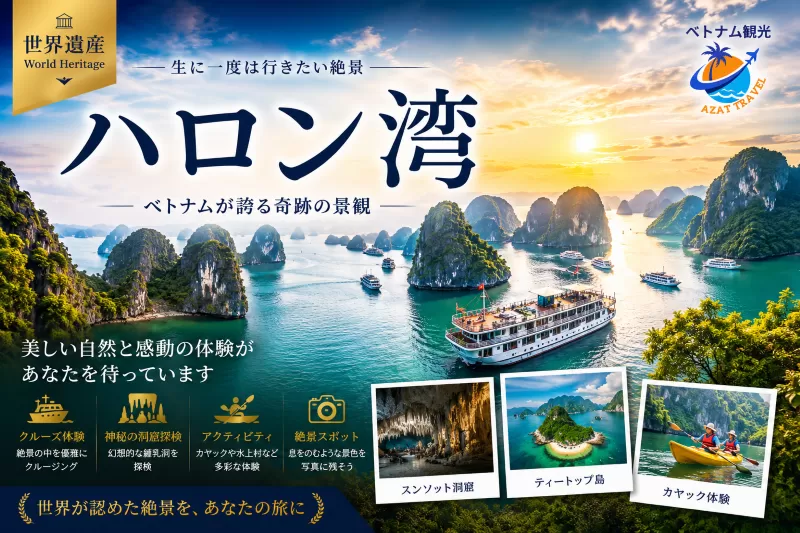 世界遺産 ベトナム・ハロン湾クルーズツアー完全ガイド・人気スポット紹介